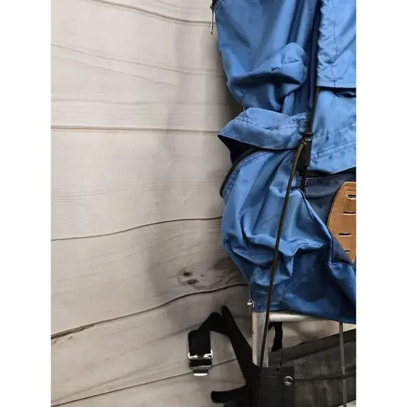 Vintage Kelty External Aluminum Frame Pack Backpack Camping Hiking Blue EUC